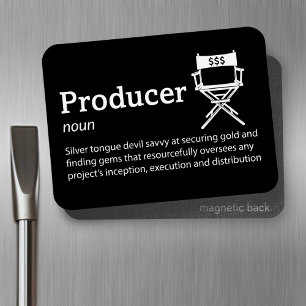 Imán Definición de Productor - Fabricante de cine 3" x 