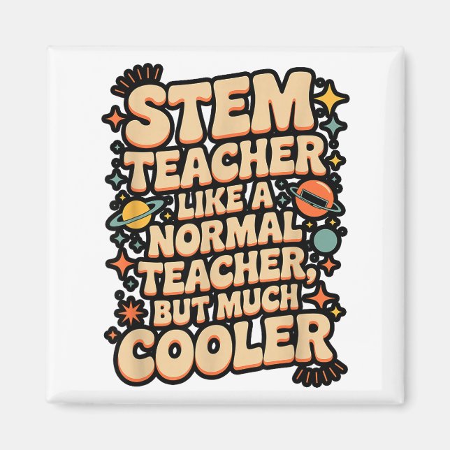 Imán Definición de profesor de Stem divertido ciencia m (Frente)