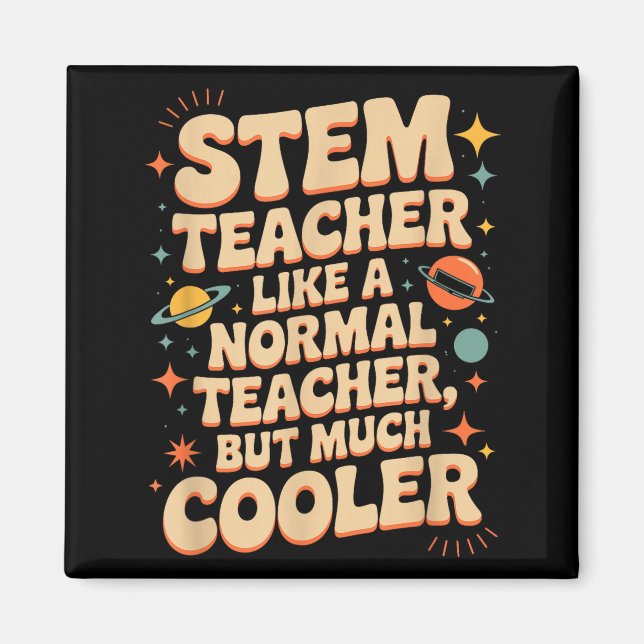 Imán Definición de profesor de Stem divertido ciencia m (Frente)