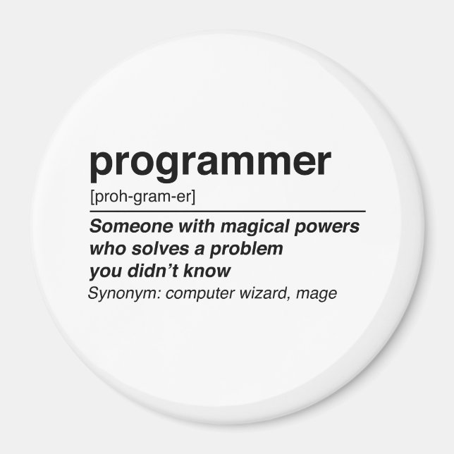 Imán Definición de programador (Frente)