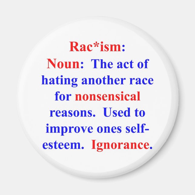 Imán Definición de racismo (Frente)