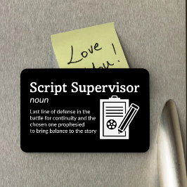 Imán Definición de Supervisor Script: Flex de 4" x 6"