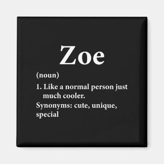 Imán Definición del nombre Zoe Divertida D 