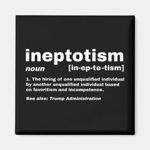 Imán Definición divertida nepotismo Trump negrita y sat