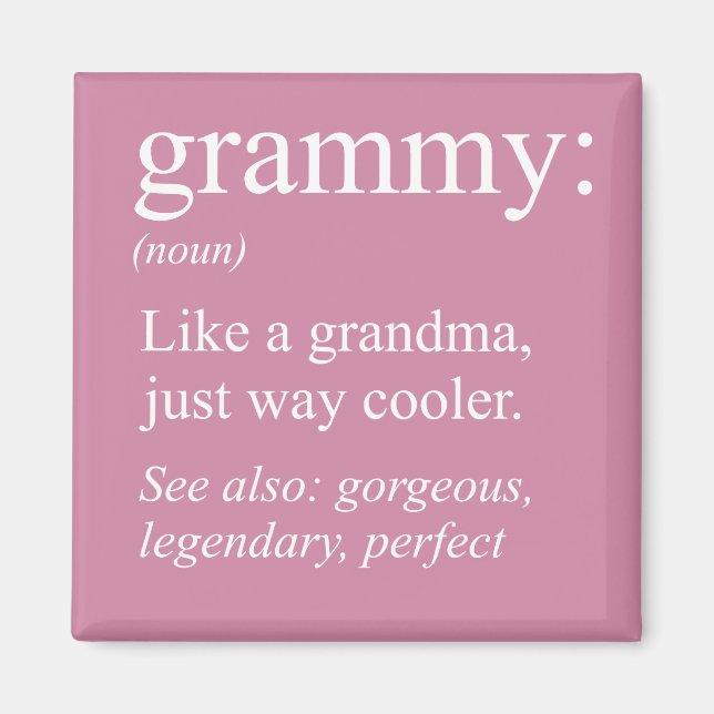 Imán Definición Grammy, Abuela, Regalo Nana (Frente)