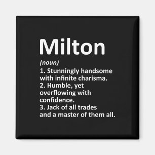 Imán Definición Milton Nombre Personalizado Funny Cumpl
