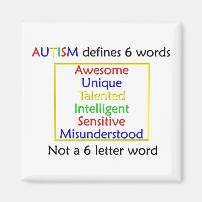 Imán Definiciones de autismo (Frente)