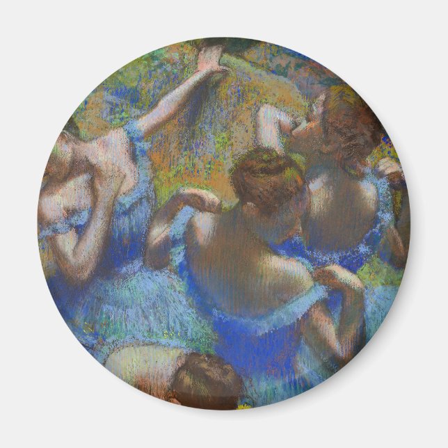 Imán Degas Blue Dancers Pastel Fine Art Masterpiece (Frente)