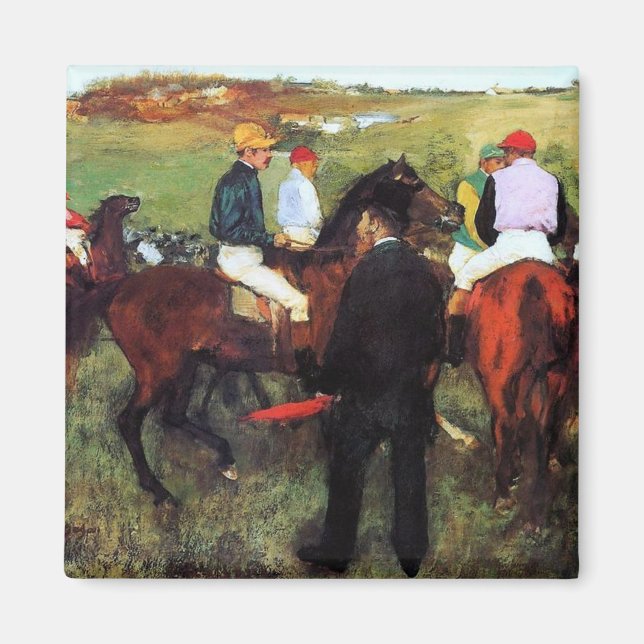 Imán Degas - Caballos de carreras - Pintura impresionis (Frente)