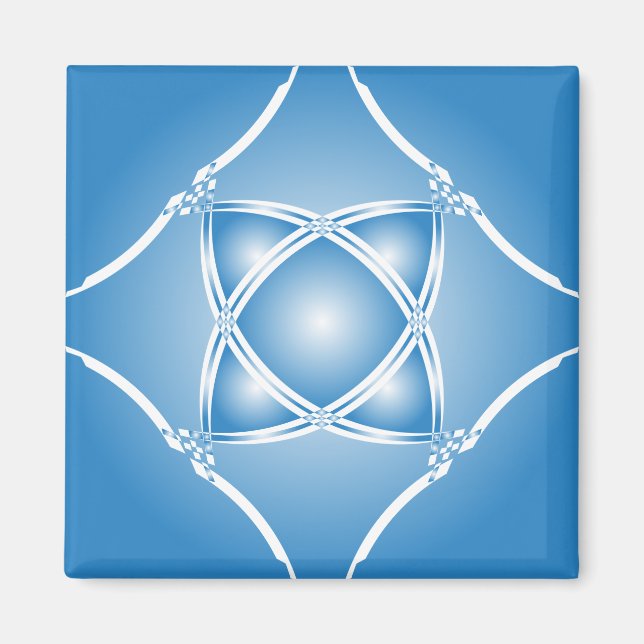 Imán degradado azul a blanco (Frente)
