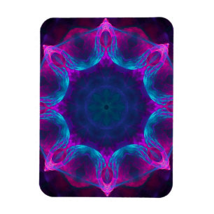 Imán Degradado del Kaleidoscopio Oscuro Azul y Rosa