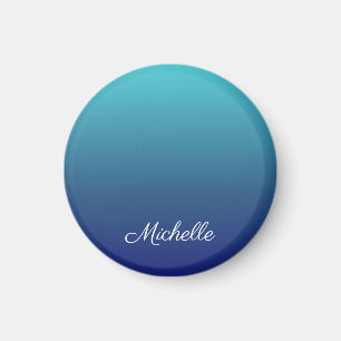 Imán Degradado sombrío azul personalizado