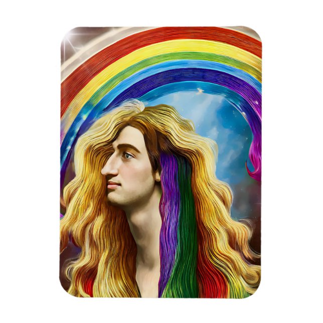 Imán Deidad Arcoiris Hombre de todo amor Fantasía Arte (Vertical)