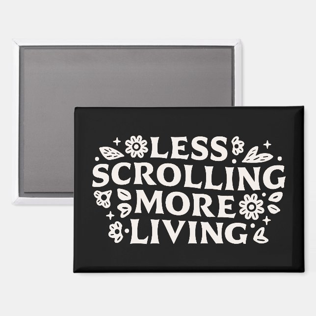 Imán Deja de desplazarte citas de doomscrolling estétic (Anverso/Reverso)