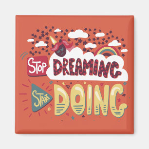 Imán Deja de soñar, empieza a hacer rojo Naranja