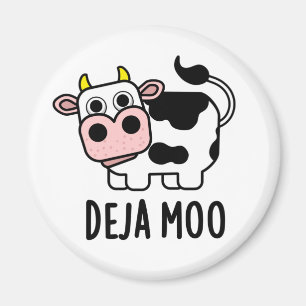 Imán Deja Moo Funny Cow Pun