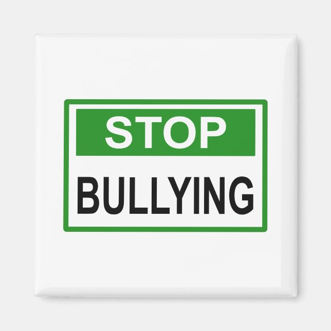Imán Dejar de bullying Rótulo green (Frente)