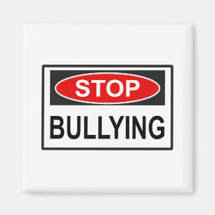 Imán Dejar de bullying Rótulo rojo