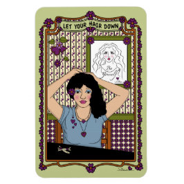 Imán Dejar que el pelo caiga_A_4x6 Refrigerador Magnet