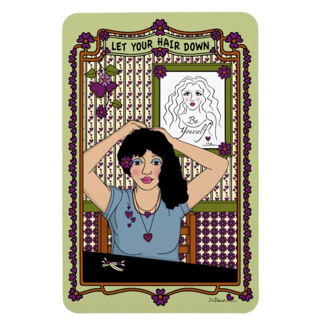 Imán Dejar que el pelo caiga_A_4x6 Refrigerador Magnet (Vertical)