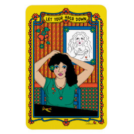 Imán Dejar que el pelo caiga_B_4x6 Refrigerador Magnet