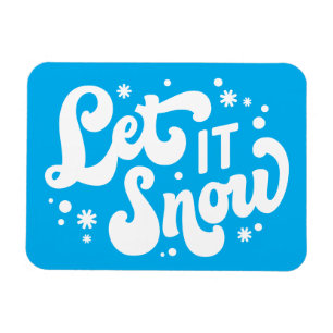 Imán Dejar que nieve diseño invernal