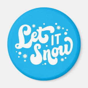 Imán Dejar que nieve diseño invernal