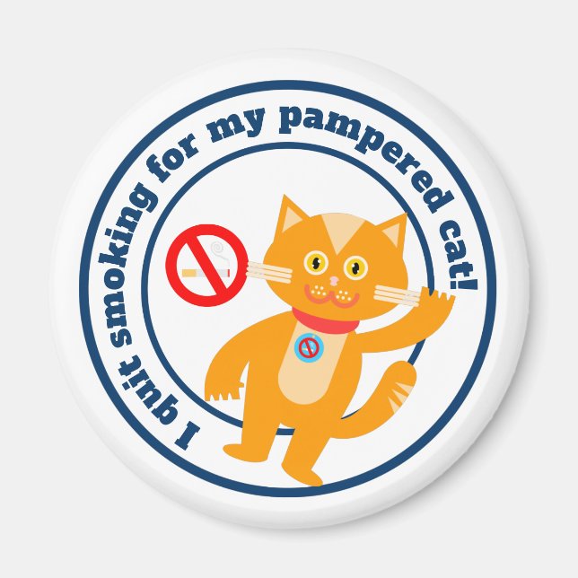Imán Dejé de fumar para mi gato (Frente)