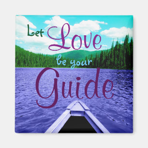 Imán Deje el amor ser su canoa de la guía en el lago