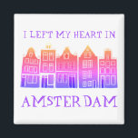 Imán Dejé mi corazón en las casas del canal Holland de<br><div class="desc">Decoren su hogar con este dulce y caprichoso Amsterdam casa un imán de arte patrón. ¡Hace que el hogar sea un gran placer, un cumpleaños o un regalo de boda! Puede personalizar y cambiar o agregar texto también. Revisa mi tienda por muchos más colores y patrones! Y más artículos que...</div>