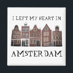 Imán Dejé mi corazón en las casas del canal Holland de<br><div class="desc">Decoren su hogar con este dulce y caprichoso Amsterdam casa un imán de arte patrón. ¡Hace que el hogar sea un gran placer, un cumpleaños o un regalo de boda! Puede personalizar y cambiar o agregar texto también. Revisa mi tienda por muchos más colores y patrones! Y más artículos que...</div>