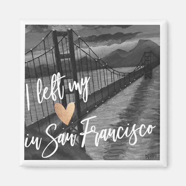 Imán "Dejé Mi Corazón En San Francisco" Fridge Magnet (Frente)