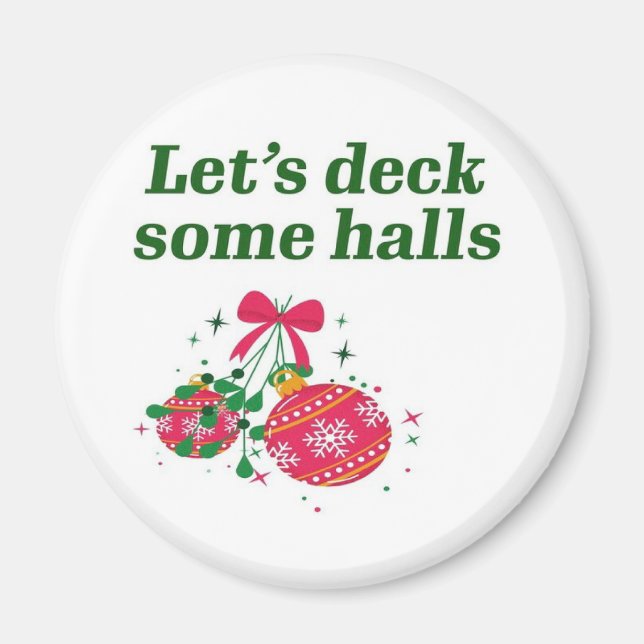 Imán Dejemos algunos Navidades de salones (Frente)