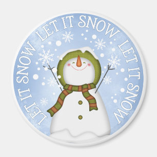 Imán Dejemos que nieve nieve haga nevar a Snowman