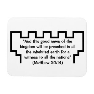 Imán del 24:14 de Matthew de la atalaya del