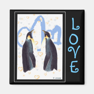 Imán del amor de los pingüinos