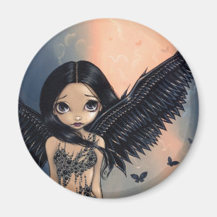 Imán "del ángel con alas negro"