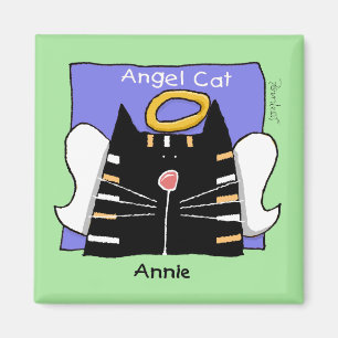 Imán del ángel del gato de tabby de Annie