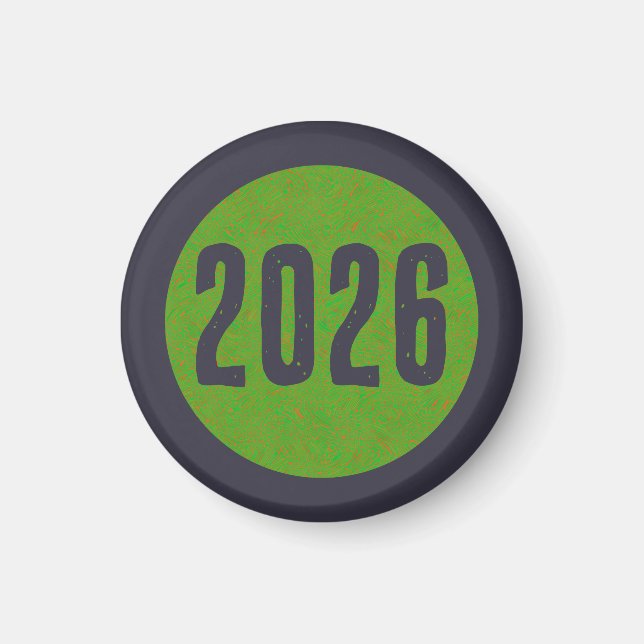 Imán del Año Nuevo 2026 (Frente)