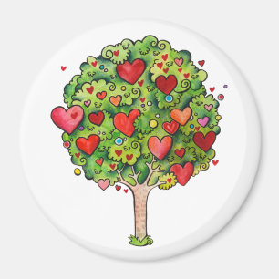 Imán del árbol de amor
