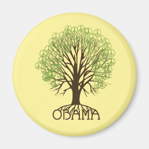 Imán del árbol de la paz de Obama