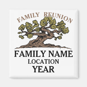 Imán del árbol de la reunión de familia