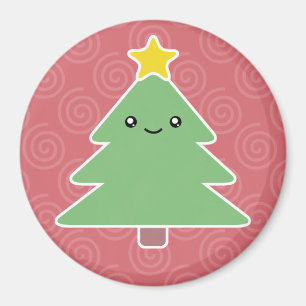 Imán del árbol de navidad de Kawaii