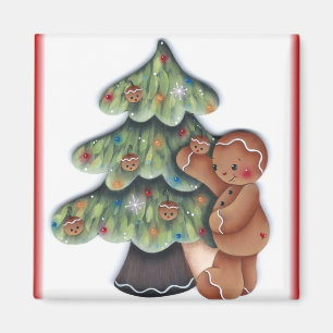 Imán del árbol de navidad del pan de jengibre