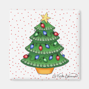 Imán del árbol del día de fiesta de BaZooples