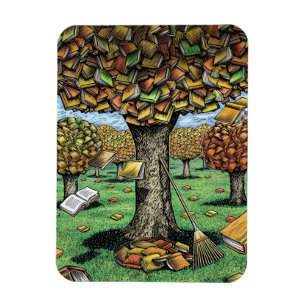 Imán del árbol del libro