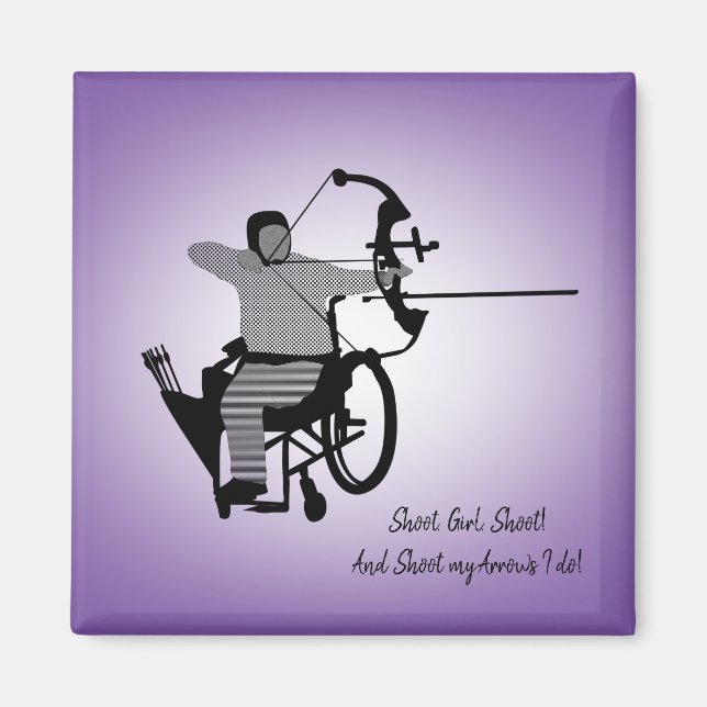 Imán del Arquero Musulmán Chica curvado (Frente)