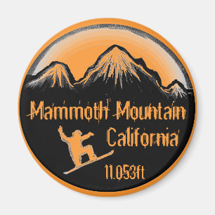 Imán del arte de la snowboard de Mammoth Mountain