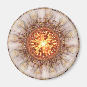 Imán del arte del fractal: Medailon azteca