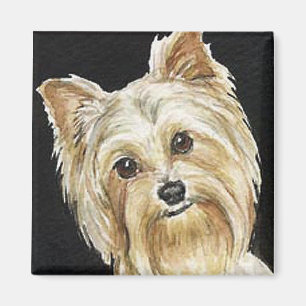 Imán del arte del perro de "Yorkie"